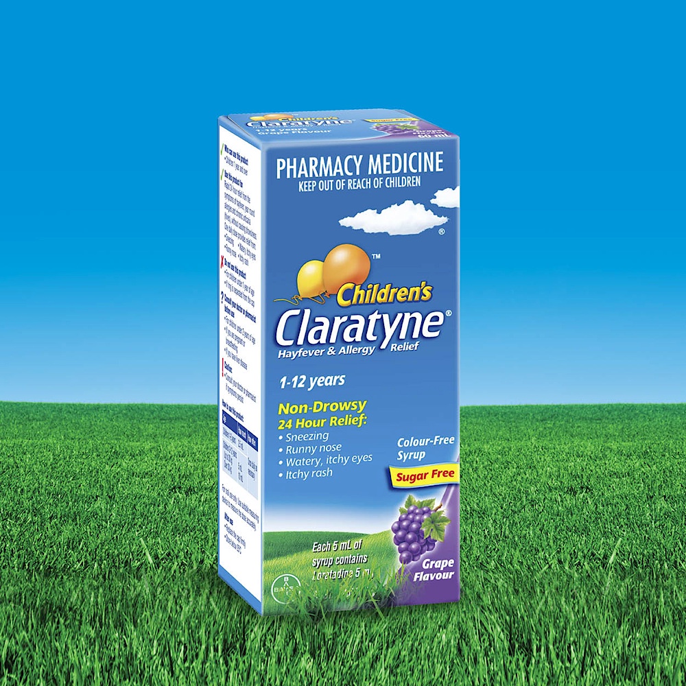 Buy Children's Claratyne Allergy & Hayfever Relief Syrup For Kids Grape
